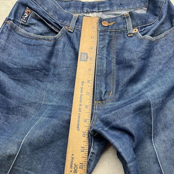 VINTAGE Guess Jeans Womens 28? Dark Blue High Rise Straight Denim Made in USA - Picture 4 of 12